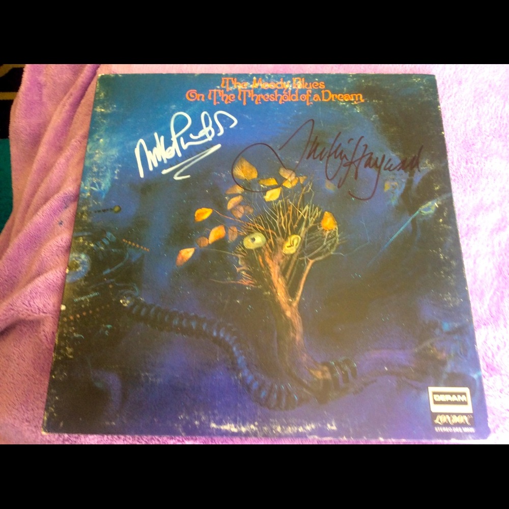 Signed Vinyl MIKE PINDER Moody Blues AUTOGRAPHED Threshold of a Dream Orig. '69